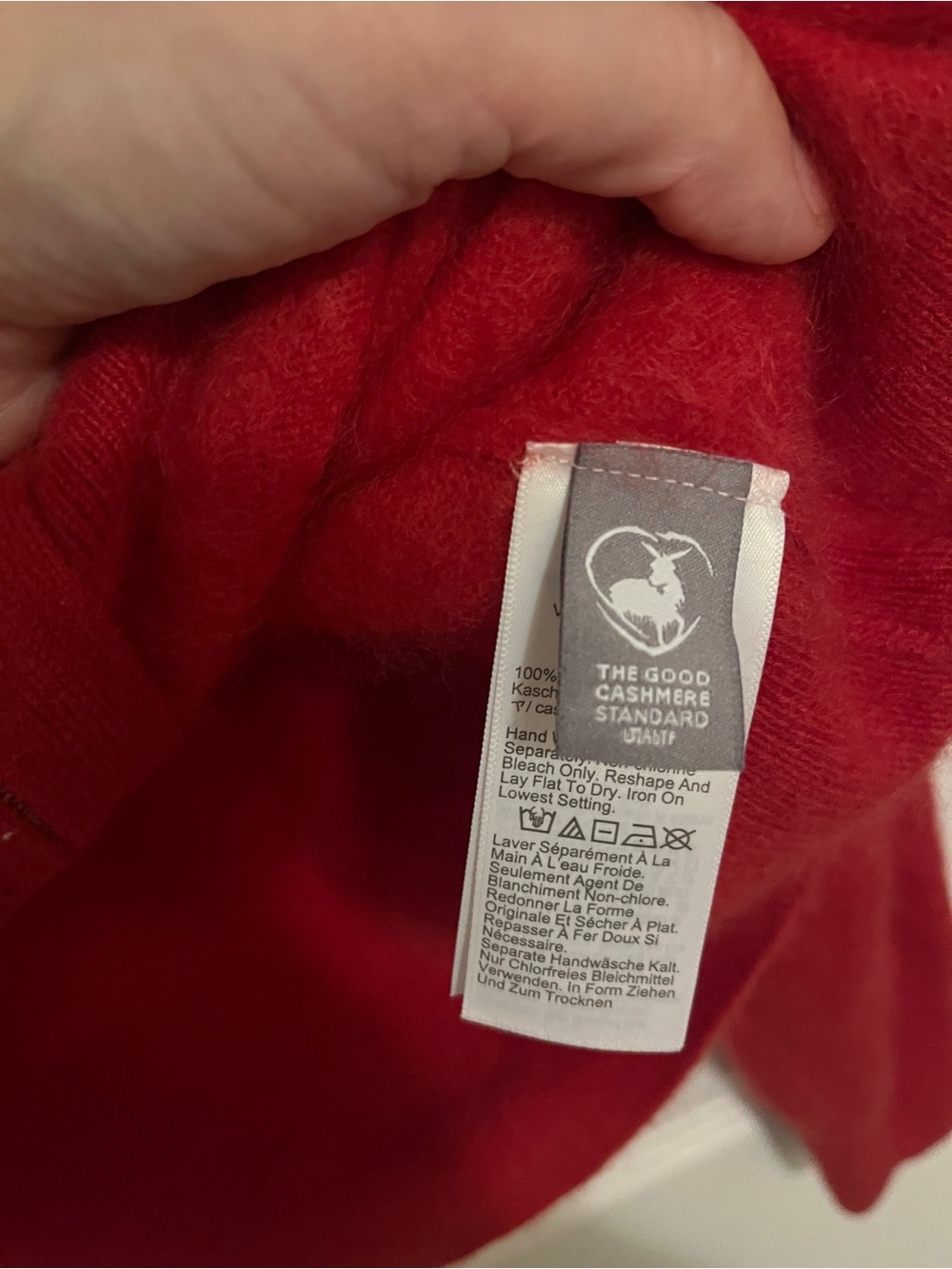 JCrew Red Cashmere Hoodie - Picture 2 of 7